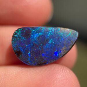 Gem Blue Boulder Opal Outside Lighting Pic