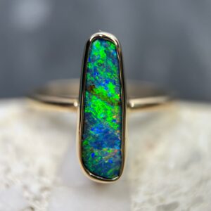 Dainty Boulder Opal Ring Up Close Picture