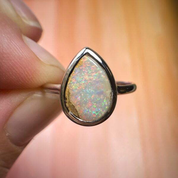 Pipe Opal Ring Outside Lighting Orange Background Picture
