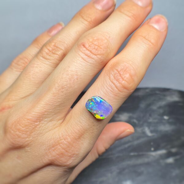 Vibrant Pipe Boulder Opal 3.55ct hand