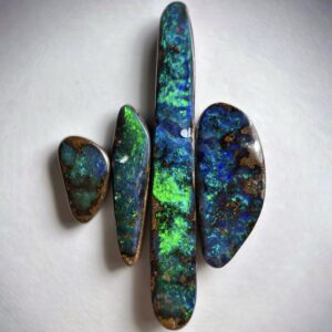 Boulder Opal Parcel 'Jundah Gem Blue/Green' (4x parcel) 12.05ct