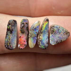 Undulating Boulder Opal Parcel (5x piece) 5ct