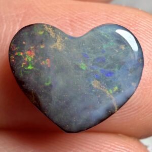 Boulder Opal Heart 'Grey Nebula' 3.40ct