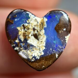 Boulder Opal Heart 'Sandbar Island' 6ct