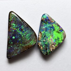 2x piece Boulder Opal Parcel 'Wild Peacock' 2.90ct